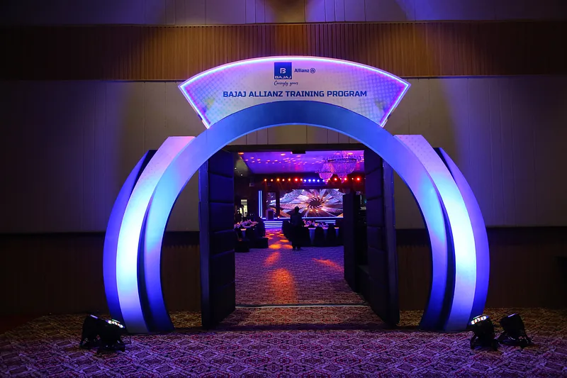 Corporate event gate
